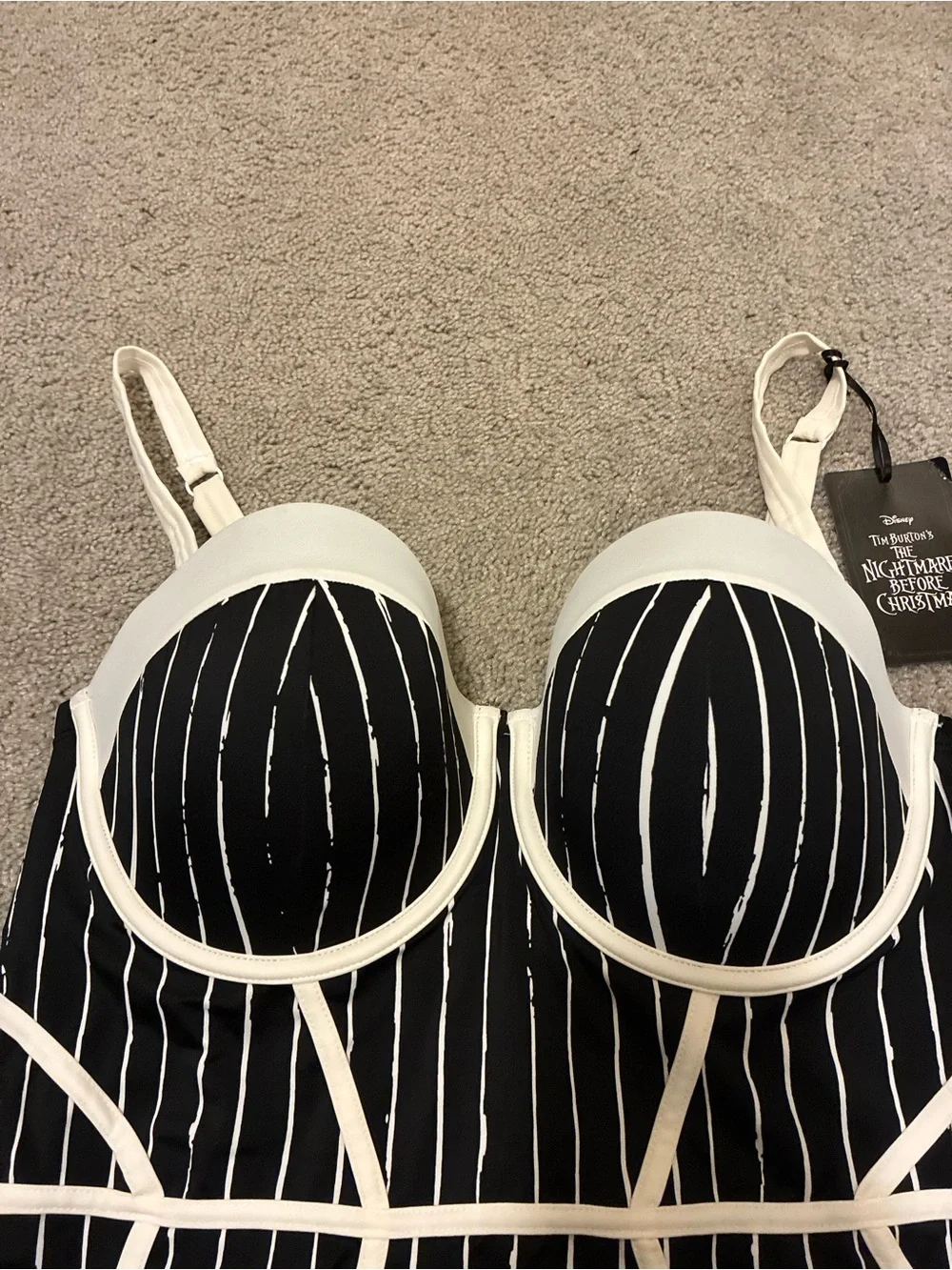 !NWT! Torrid Nightmare Before Christmas Jack Skellington One Piece Swim Suit Wom